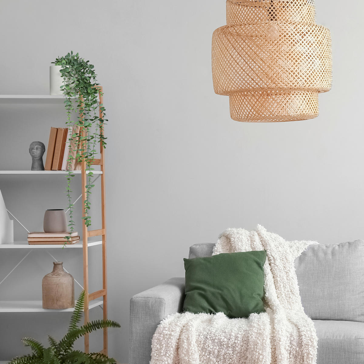 UMĚLÁ ROSTLINA šplhavnice zlatá  - bílá/zelená, Moderní, plast (67/155/60cm) - MID.YOU