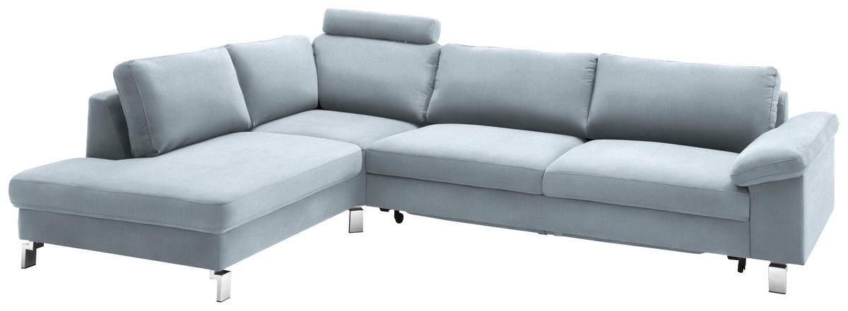 SAROKKANAPÉ textil világoskék  - krómszínű/világoskék, Design, textil/fém (200/281cm) - Pure Home Lifestyle