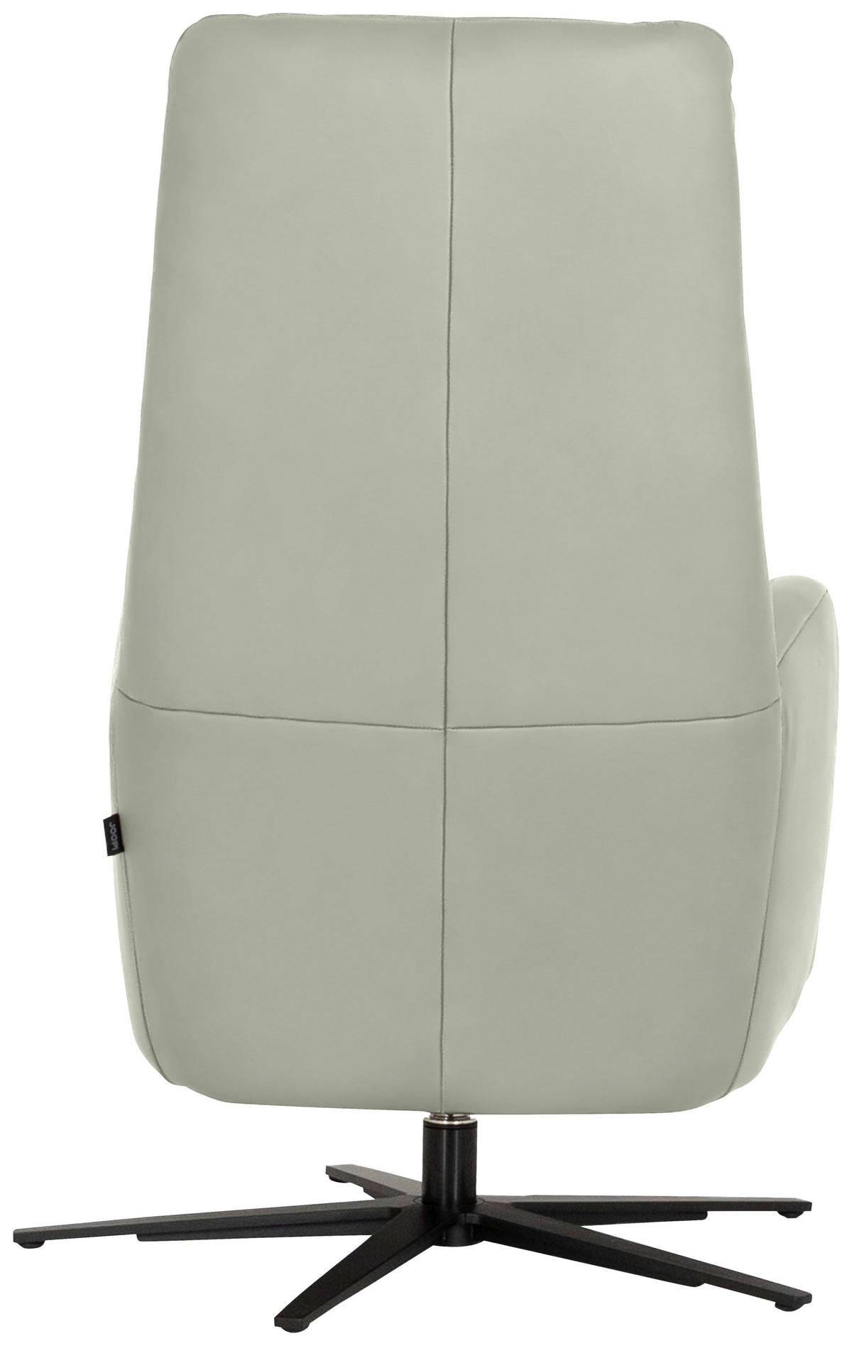 RELAXSESSEL Leder Silberfarben  - Silberfarben/Schwarz, Modern, Leder/Metall (66/110/83cm) - Joop!