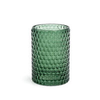 KELÍMEK NA ZUBNÍ KARTÁČEK tmavě zelená - tmavě zelená, Basics, sklo (7,3/10,3/7,3cm) - Sadena