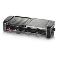 RACLETTE-GRILL SEVERIN RG 9645  - Schwarz, KONVENTIONELL, Kunststoff/Stein (54/11,5/38cm) - Severin