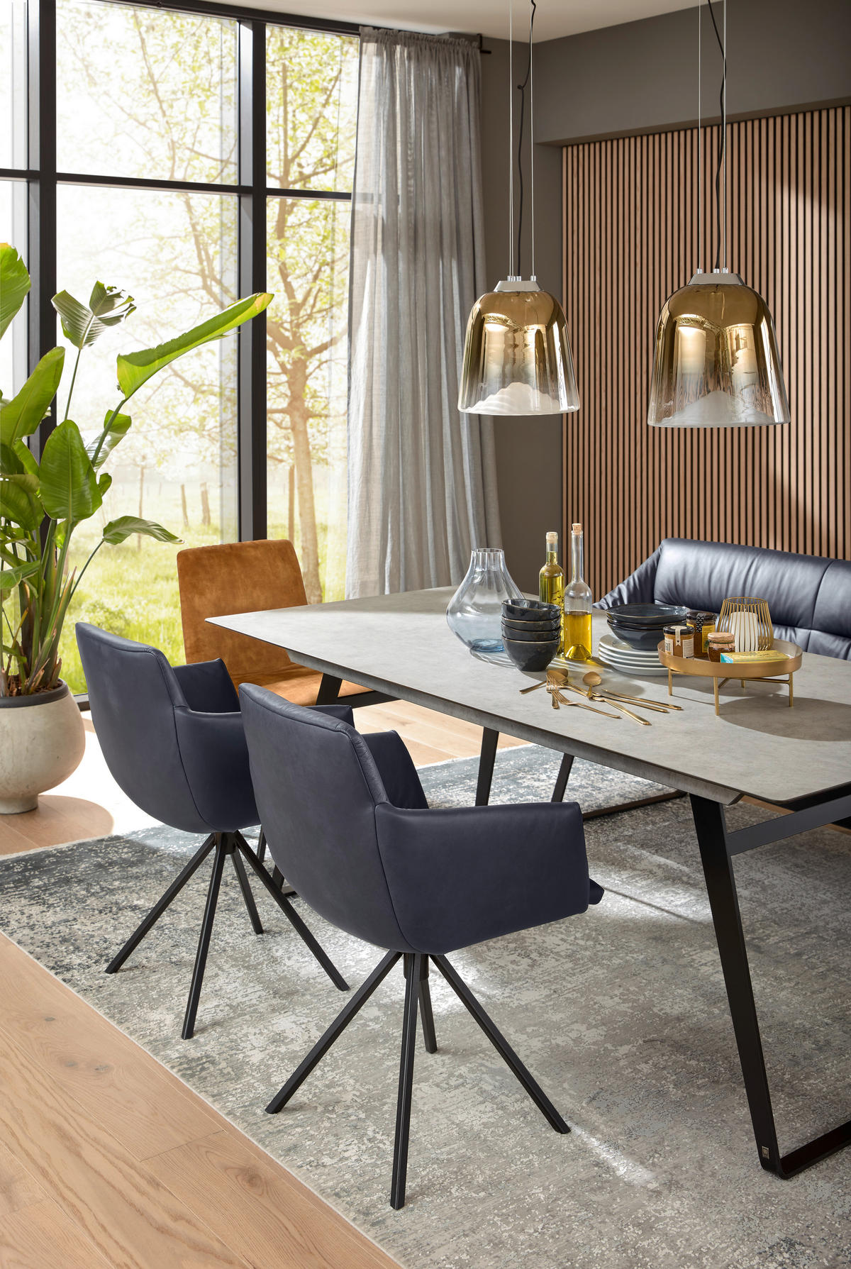 HÄNGELEUCHTE Fiori 30/34 cm  - Chromfarben/Goldfarben, Basics, Glas/Metall (30/34cm) - Musterring