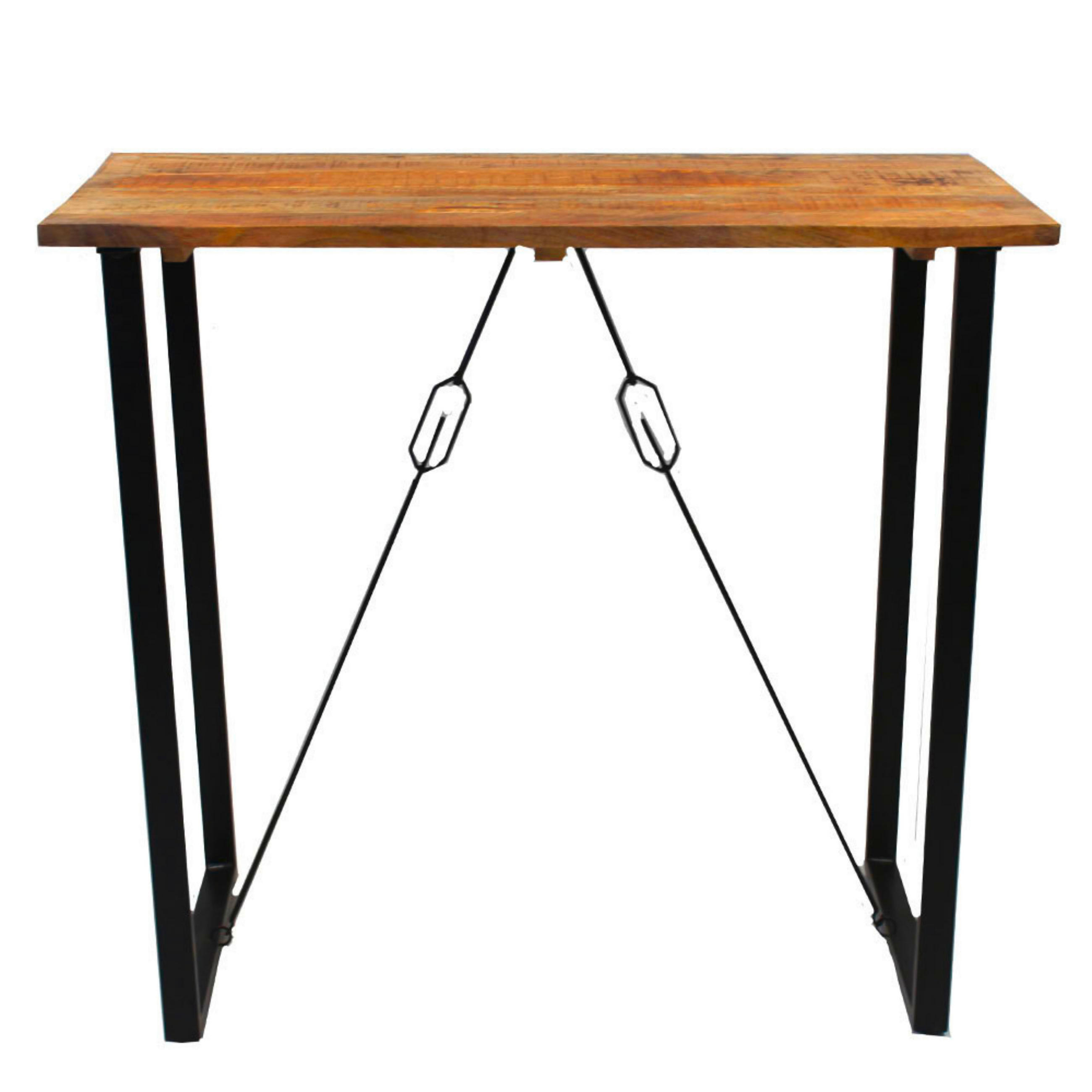 BARTISCH in Holz 130/70/110 cm   - Schwarz/Braun, MODERN, Holz/Metall (130/70/110cm) - MID.YOU