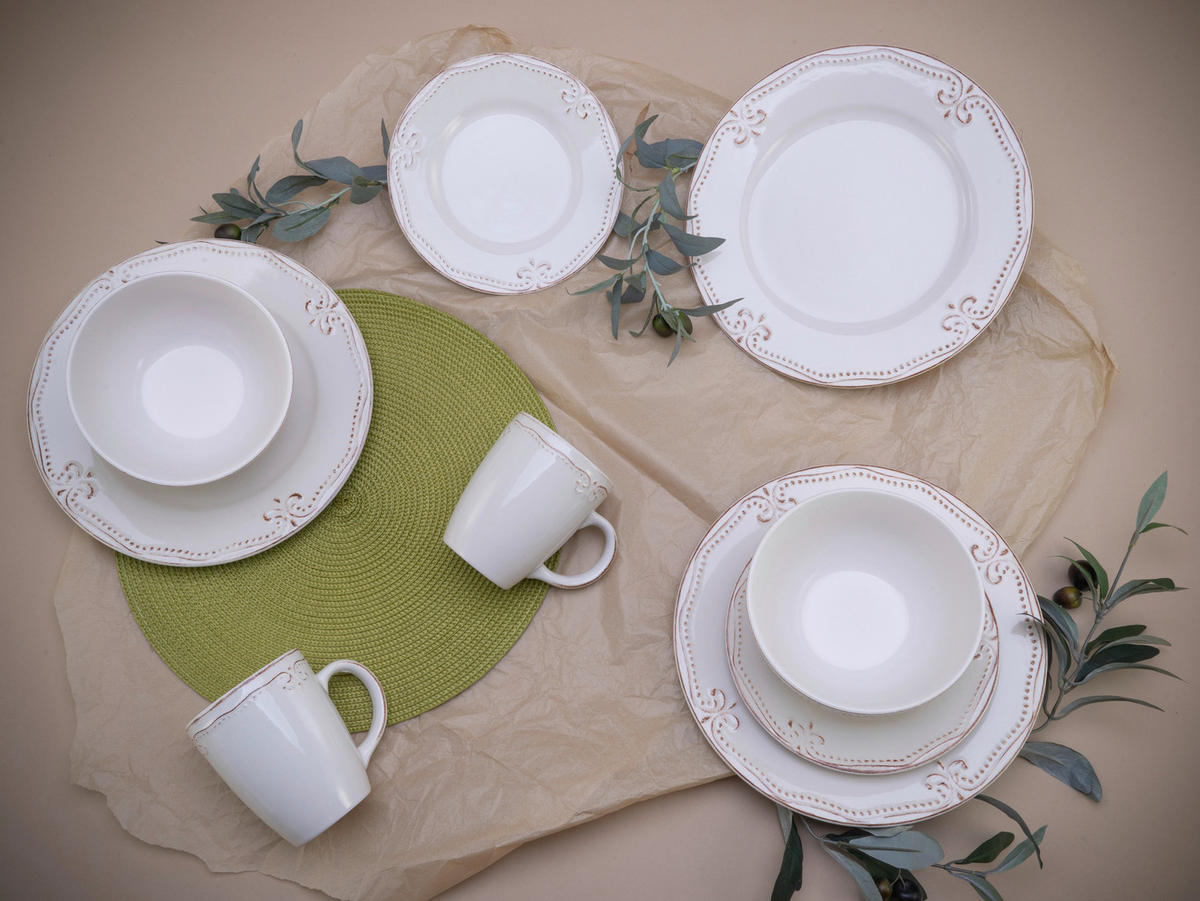KOMBINOVANÁ SOUPRAVA, 16dílné, kamenina - vícebarevná, keramika - Creatable