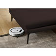 ECKSOFA in Echtleder Braun  180/310 cm  - Schwarz/Braun, Design, Leder/Metall (180/310cm) - Dieter Knoll