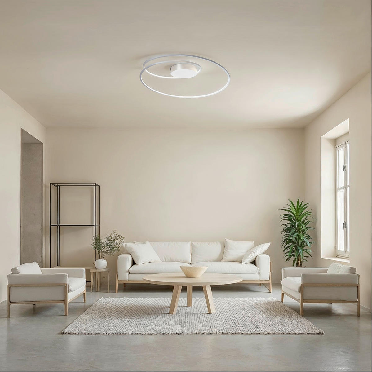 LED-DECKENLEUCHTE  75/30 cm    - Alufarben, Design, Metall (75/30cm) - BOPP