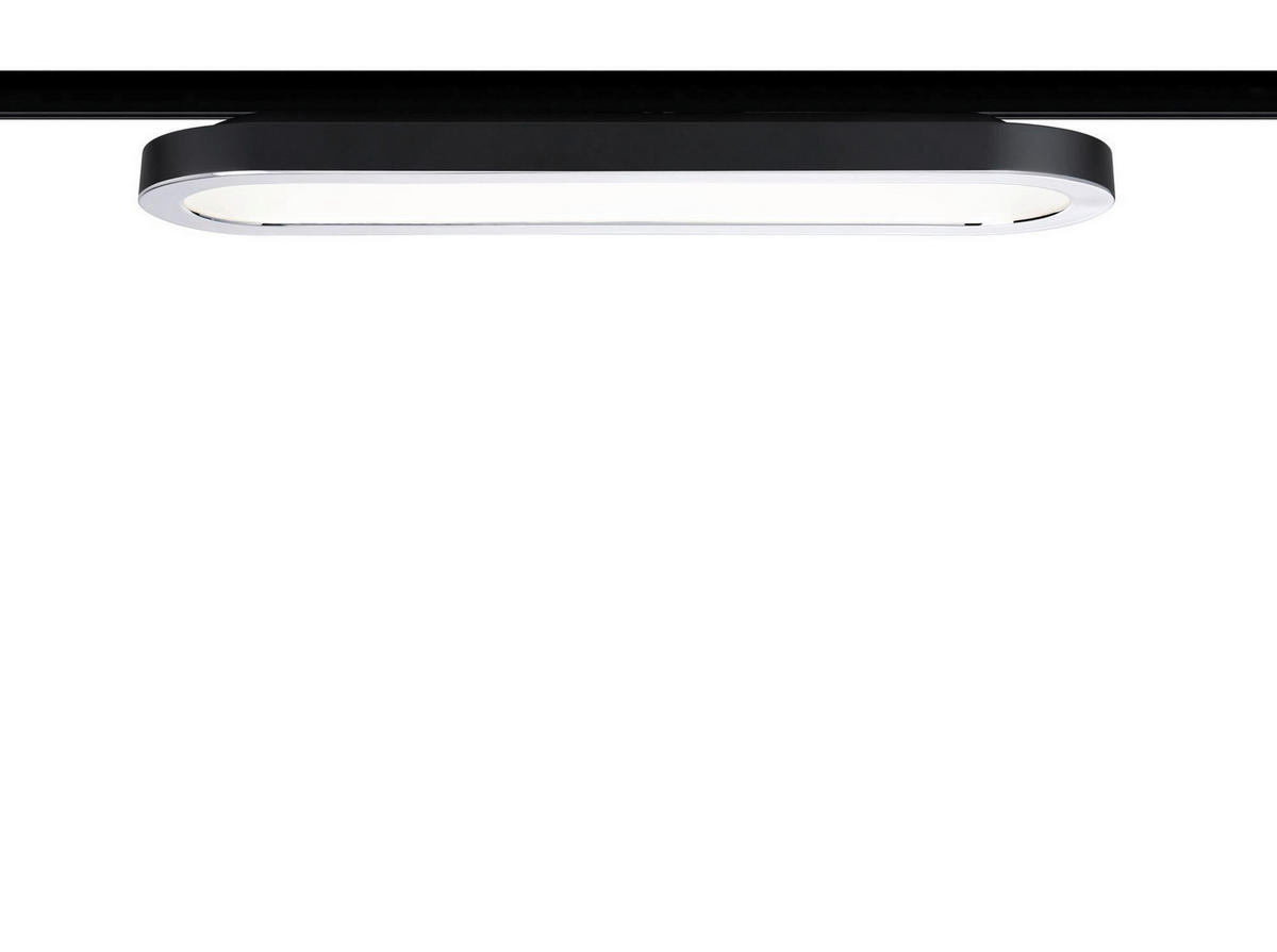 SCHIENENSYSTEM-STABLEUCHTE URail 38/3,5/11 cm   - Chromfarben/Schwarz, Design, Kunststoff/Metall (38/3,5/11cm) - Paulmann