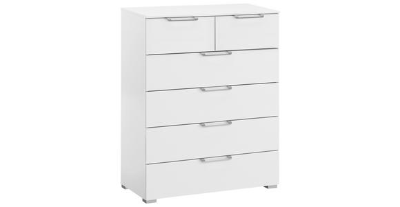 KOMMODE , 80/100/42 cm, 6 Schublade(n)  - Silberfarben/Alufarben, Design, Holzwerkstoff/Kunststoff (80/100/42cm) - Novel