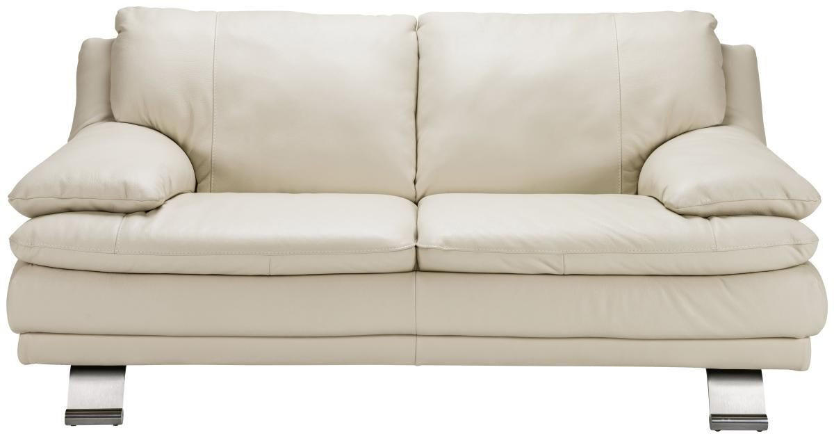 DVOSED 179/87/94 cm , bež  - boja aluminijuma/bež, Dizajnerski, koža/metal (179/87/94cm) - Celina Home