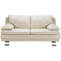 DVOSED 179/87/94 cm , bež  - boja aluminijuma/bež, Dizajnerski, koža/metal (179/87/94cm) - Celina Home