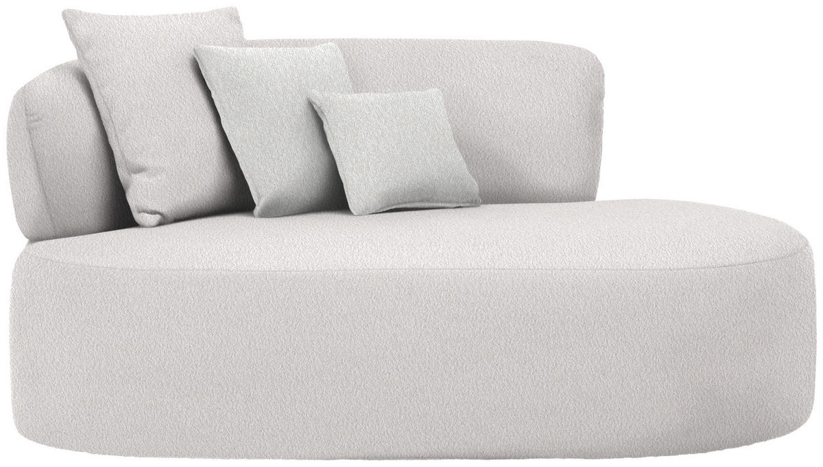 RÉCAMIERE in Bouclé Sandfarben, Hellrosa  - Sandfarben/Hellrosa, MODERN, Kunststoff/Textil (166/86/105cm) - Hom`in