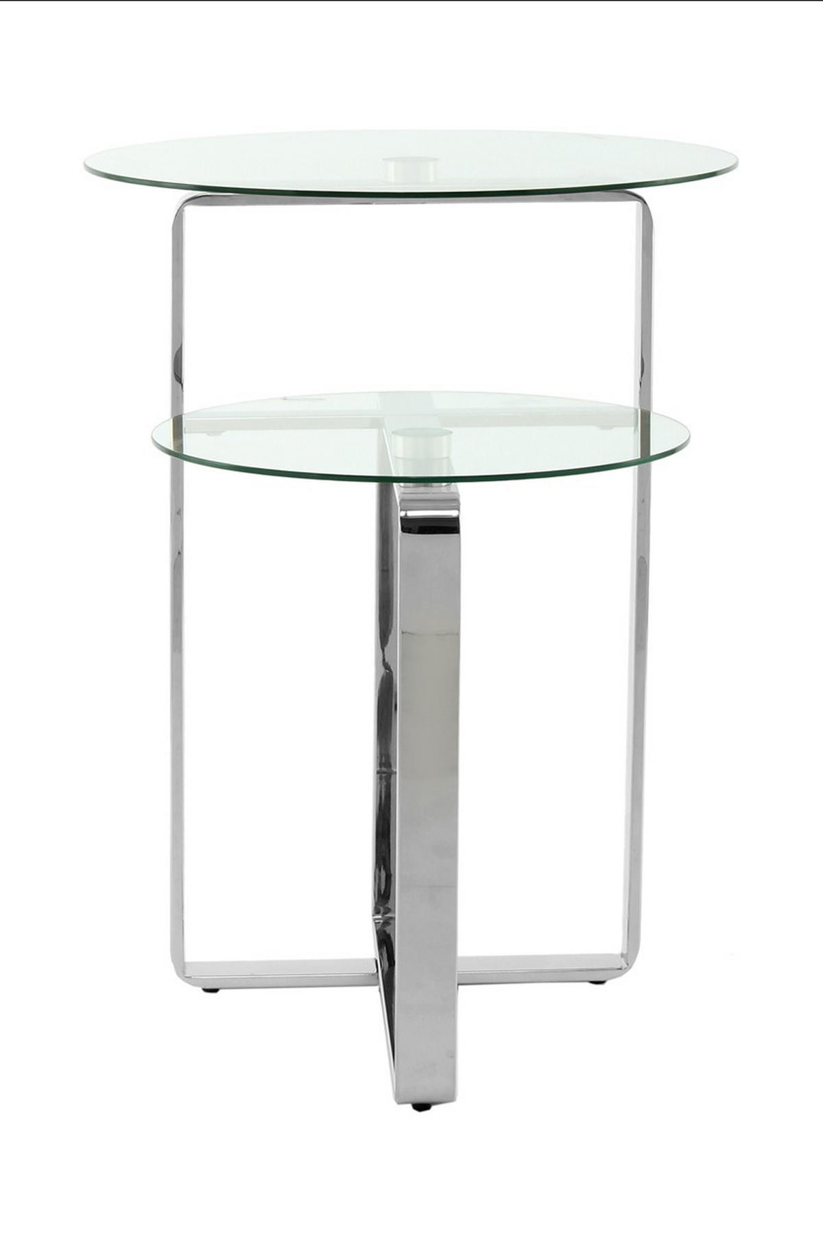 BEISTELLTISCH in Metall, Glas  - Silberfarben, Design, Glas/Metall (59/60/59cm) - Kayoom