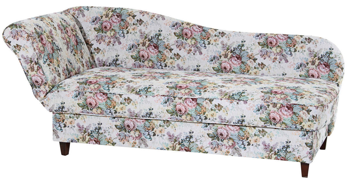 RÉCAMIERE in Flachgewebe Multicolor  - Nussbaumfarben/Multicolor, Design, Holz/Textil (190/88/82cm) - Max Winzer