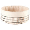 KORPICA ZA HLEB  metal, tekstil    - boja hroma/bež, Osnovno, tekstil/metal (23,5/23,5/10,7cm) - Justinus