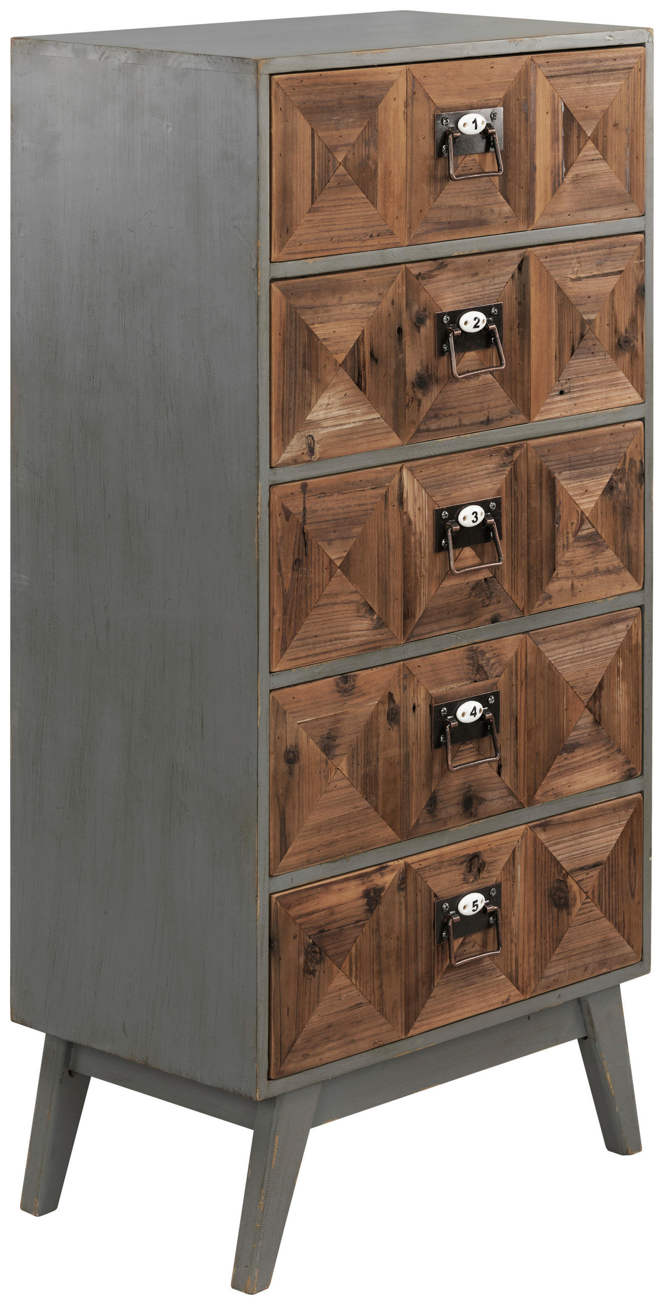 Livetastic Kommode Grau, Natur 54x113x33.5 cm
