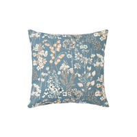KISSENHÜLLE Wood 45/45 cm  - Blau, Basics, Textil (45/45cm)