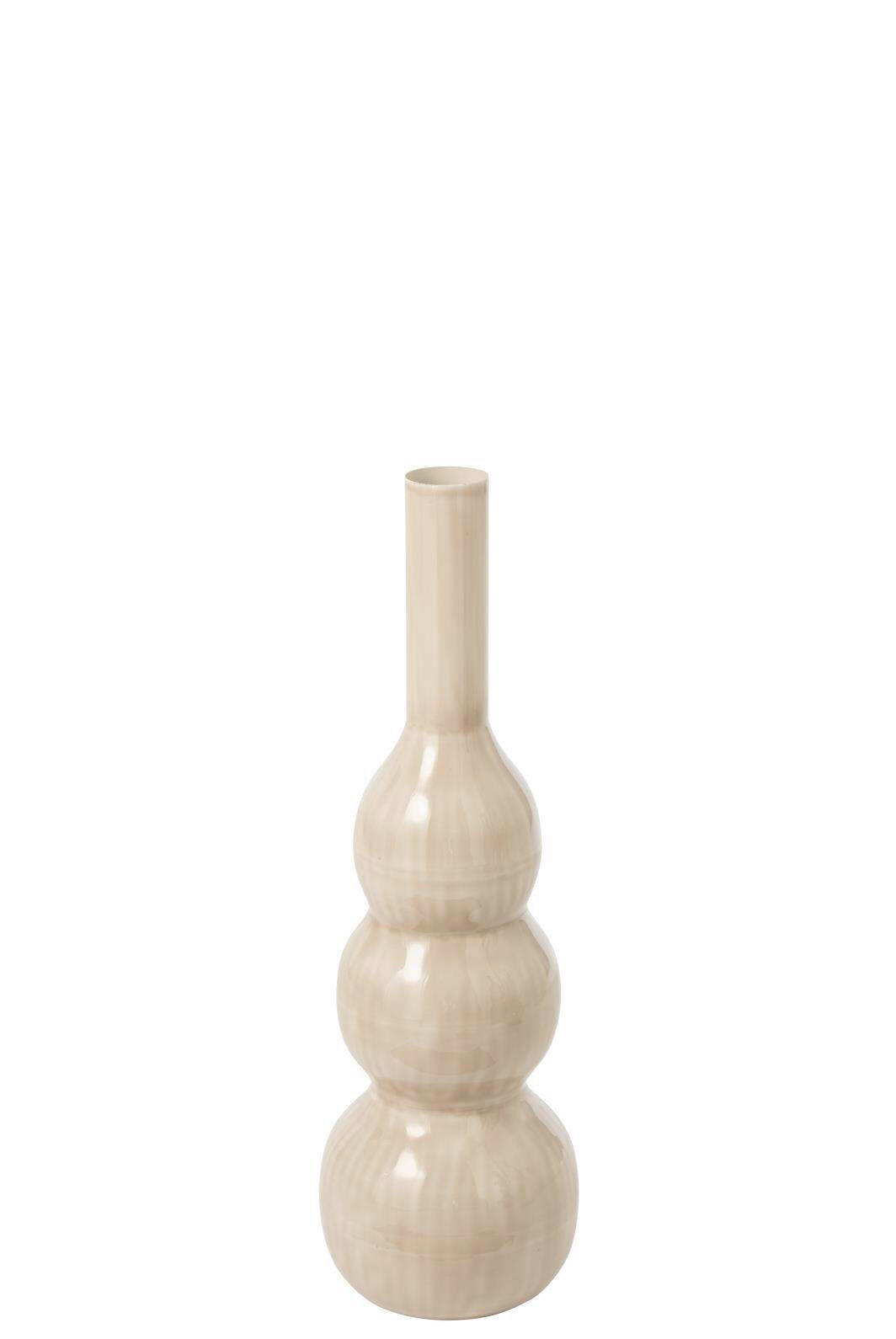 DEKOVASE  - Beige, Basics, Metall (25/25/76cm) - Ambia Home