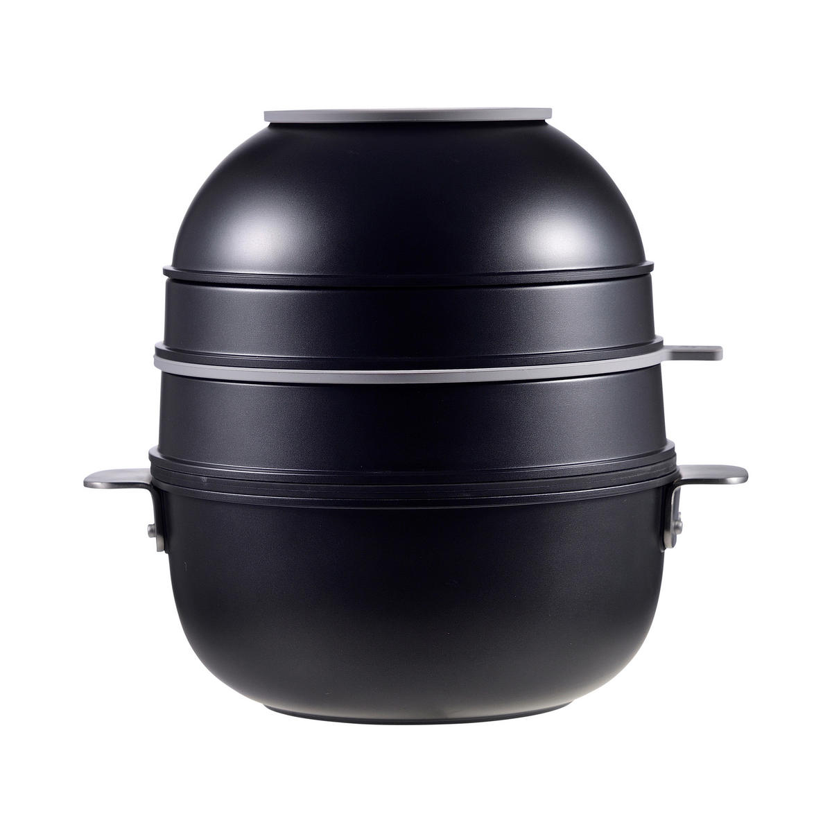 KOCHTOPFSET 10-teilig  - Schwarz, Basics, Glas/Metall (30.3/32/32.6cm) - Masterpro