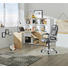 CHEFSESSEL Lederlook Grau, Silberfarben - Silberfarben/Weiß, Design, Kunststoff/Textil (65/109-119/65cm) - Carryhome
