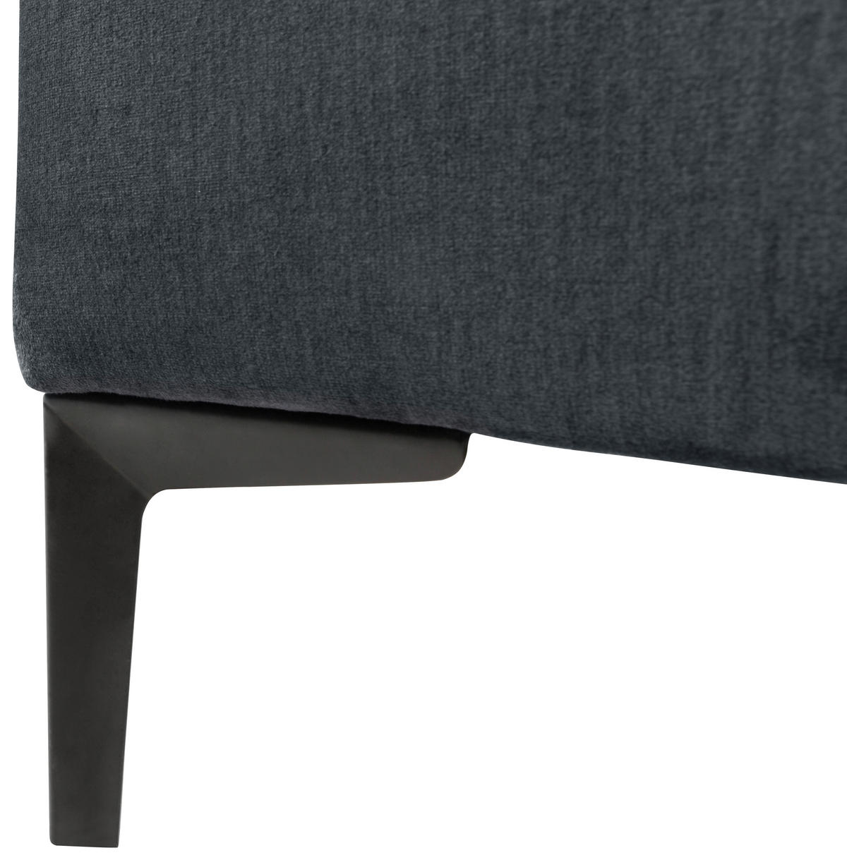 KÁRPITOZOTT ÁGY 140/200 cm  sötétszürke  - fekete/geszt bükk, Modern, textil/fa (140/200cm) - MID.YOU