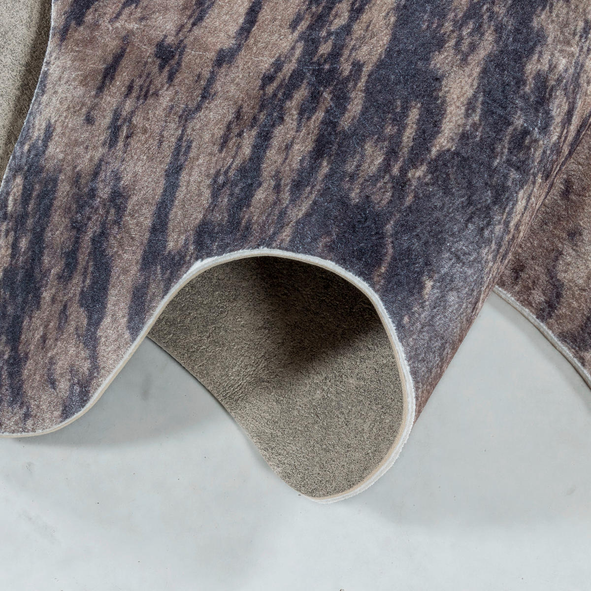 FELLTEPPICH 100/135 cm Etosha  - Braun/Weiß, Design, Leder/Textil (100/135cm) - Novel