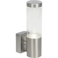 LED-AUßENLEUCHTE 6/22/11 cm   - Klar/Edelstahlfarben, Design, Kunststoff/Metall (6/22/11cm) - Brilliant