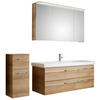 BADEZIMMER 4-teilig  in 153 cm  - Chromfarben/Eichefarben, KONVENTIONELL, Glas/Holzwerkstoff (153cm) - Pelipal