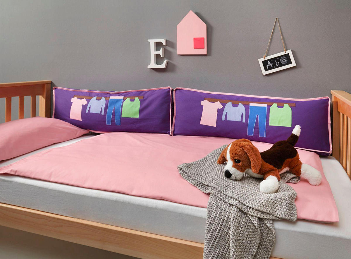 KINDERKISSEN  - Lila/Rosa, Design, Textil
