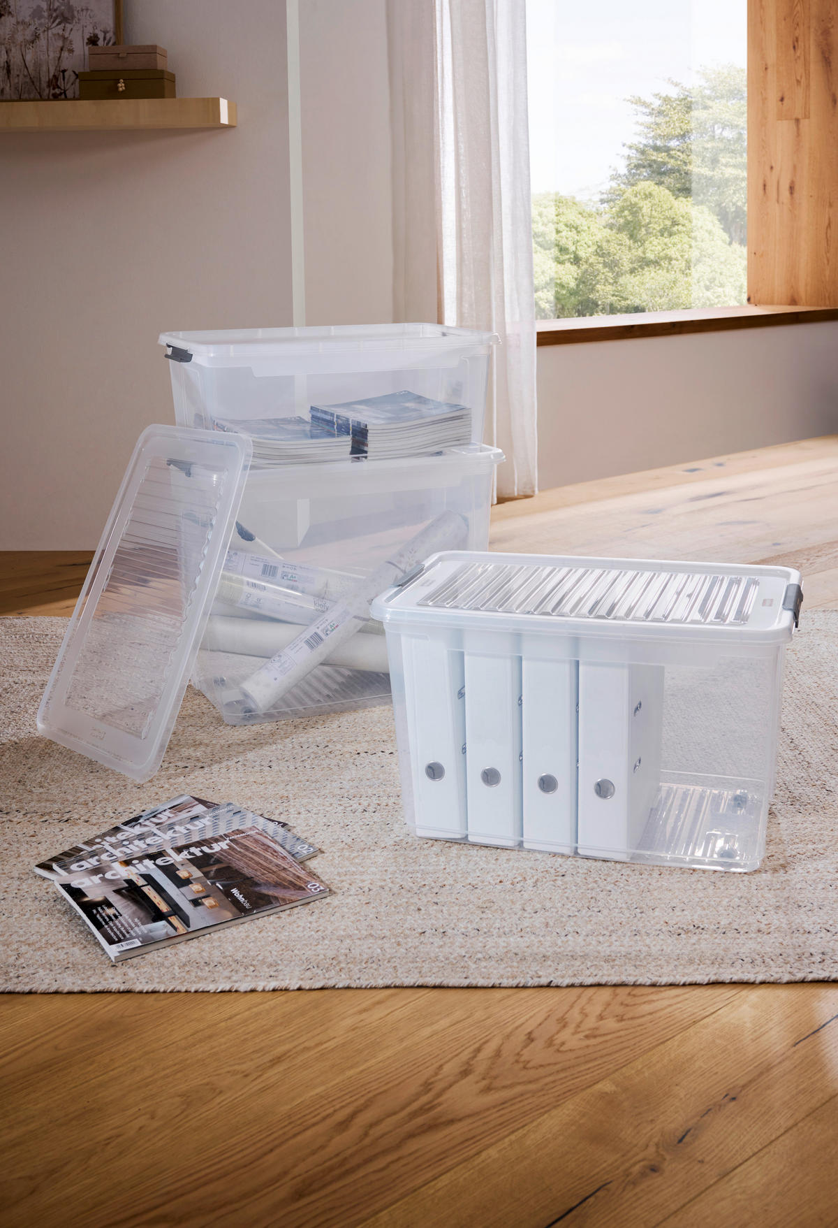 AUFBEWAHRUNGSBOX     - Transparent, Basics, Kunststoff (38/35,5/59cm)