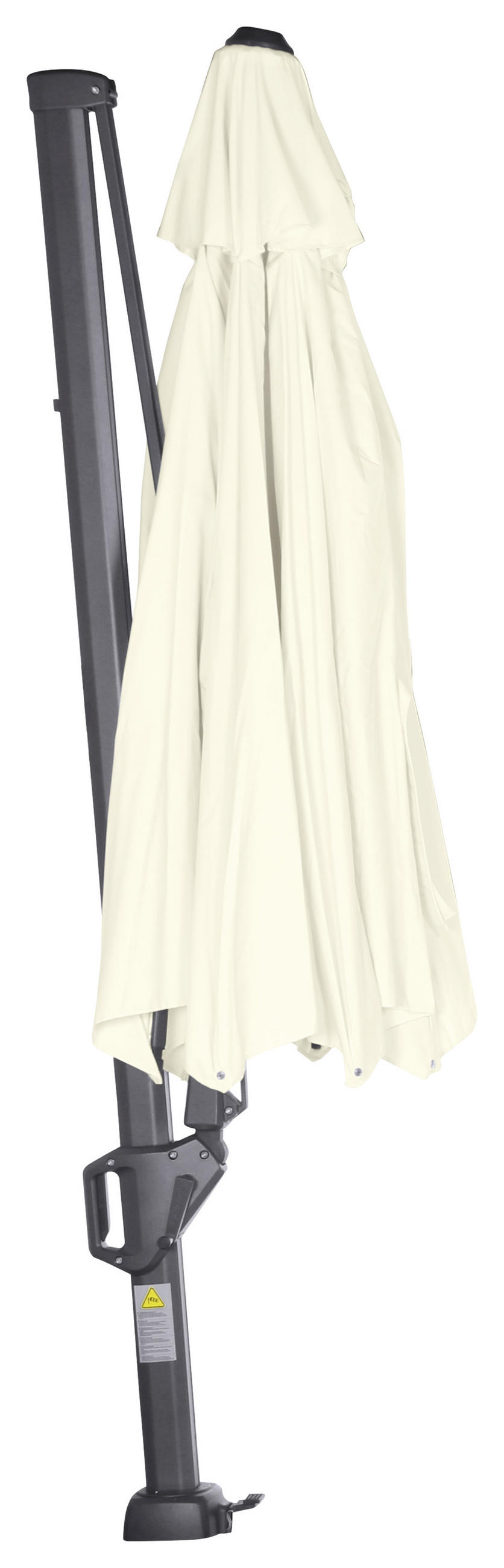AMPELSCHIRM 350 cm  - Anthrazit/Creme, KONVENTIONELL, Textil/Metall (350/350cm) - Siena Garden