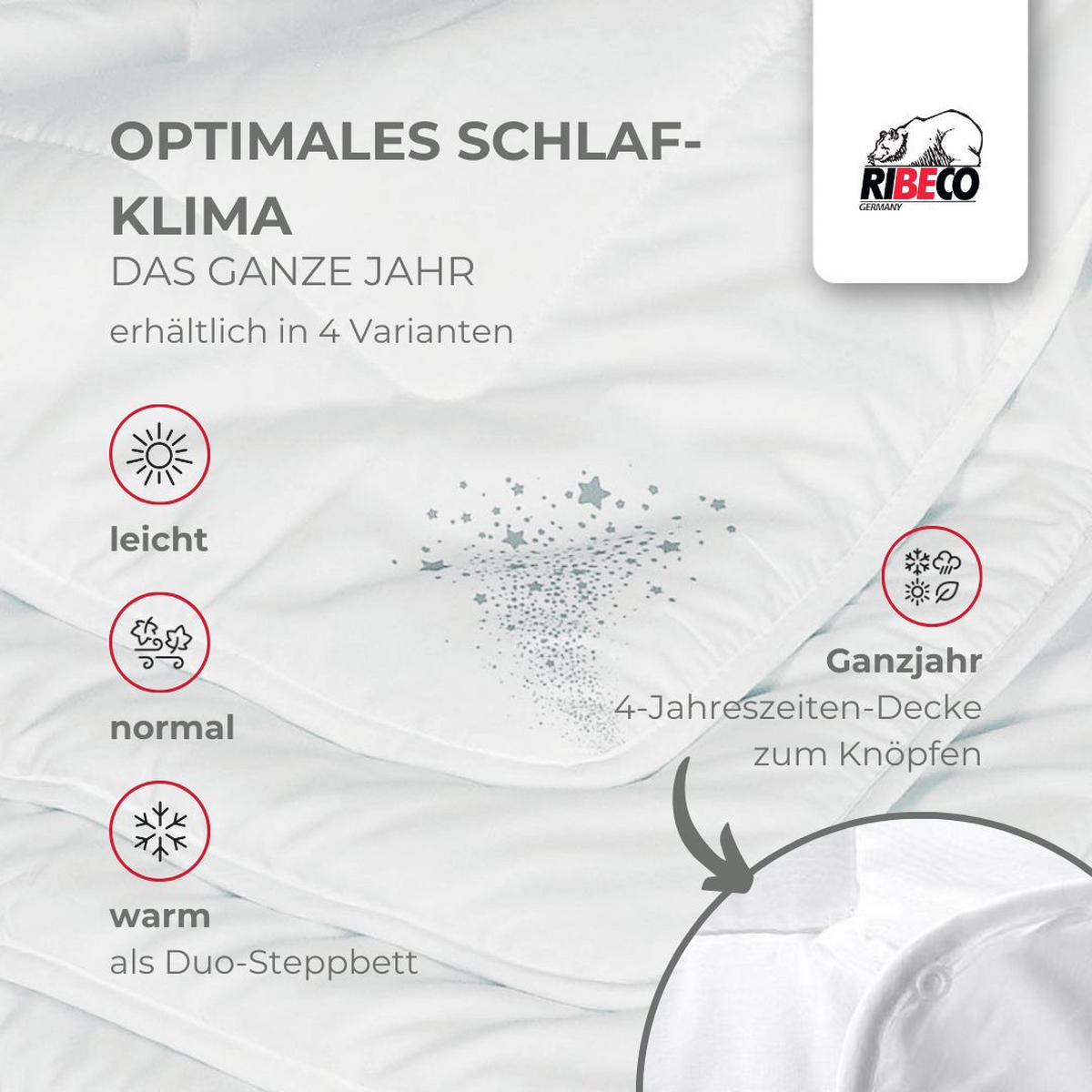 BETTDECKE - Weiß/Grau, Basics, Textil (240/220cm) - RIBECO