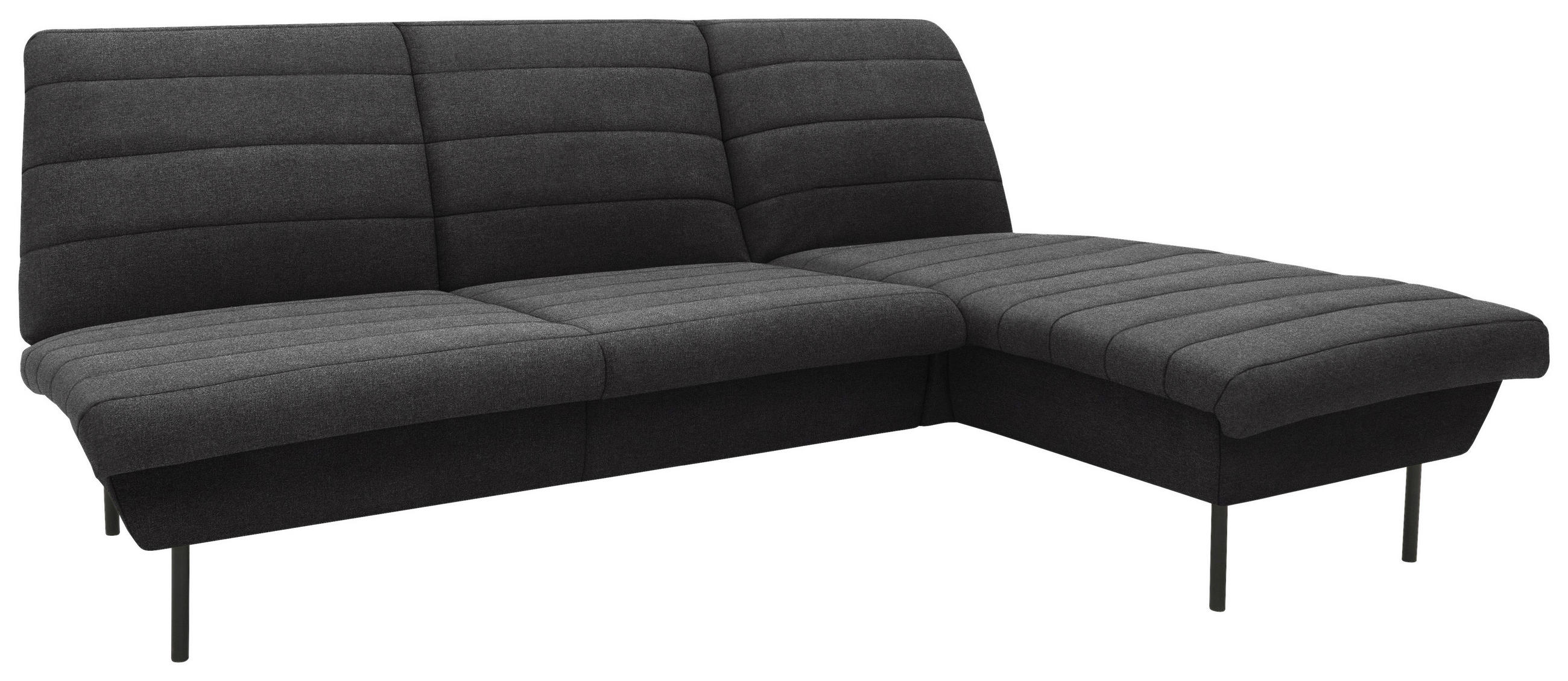 ECKSOFA Anthrazit  - Anthrazit/Schwarz, Design, Textil/Metall (214/92/168cm) - LOOKS by W.Joop