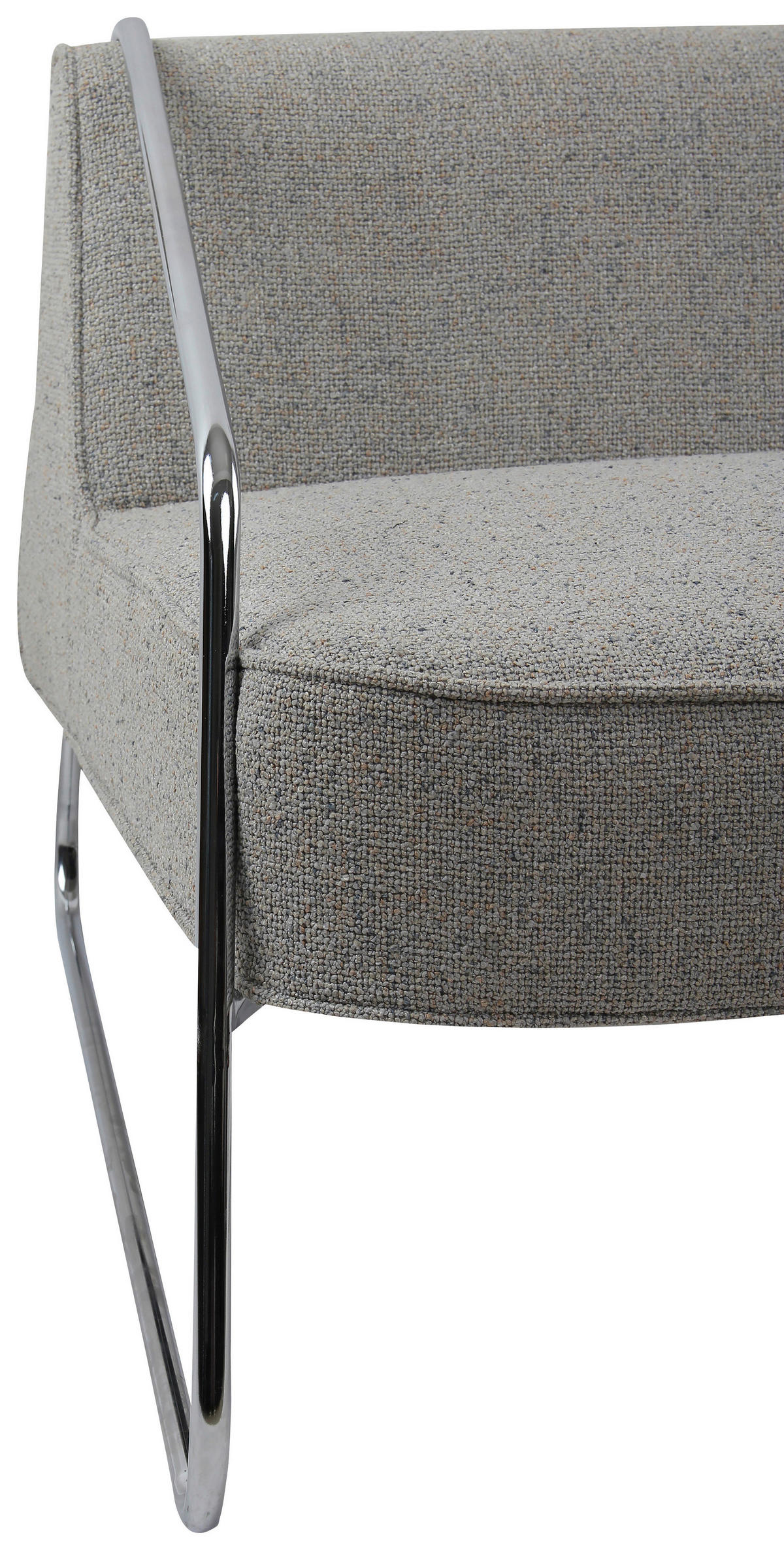 DESIGNSESSEL in Webstoff Beige  - Chromfarben/Beige, MODERN, Textil/Metall (62/85/65cm) - Livetastic
