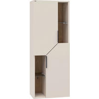 MIDISCHRANK 47,9/128/35 cm  - Taupe/Eichefarben, LIFESTYLE, Glas/Holz (47,9/128/35cm) - Voglauer