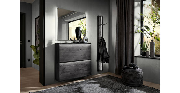 GARDEROBENPANEEL in 20/174/6 cm - Anthrazit, Design, Holz/Metall (20/174/6cm) - Johann Jakob