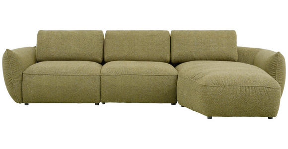 ECKSOFA Coperta in Chenille Dunkelgrün  340/190 cm  - Dunkelgrün/Schwarz, Design, Kunststoff/Textil (340/190cm) - Belluti