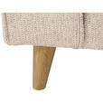 ECKSOFA in Flachgewebe Creme  - Eichefarben/Creme, KONVENTIONELL, Holz/Textil (265/159cm) - Carryhome