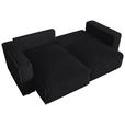 ECKSOFA Anthrazit Cord Zierkissen, Rückenkissen, Schlaffunktion, Rücken echt  - Anthrazit/Schwarz, MODERN, Kunststoff/Textil (153/250cm) - Xora