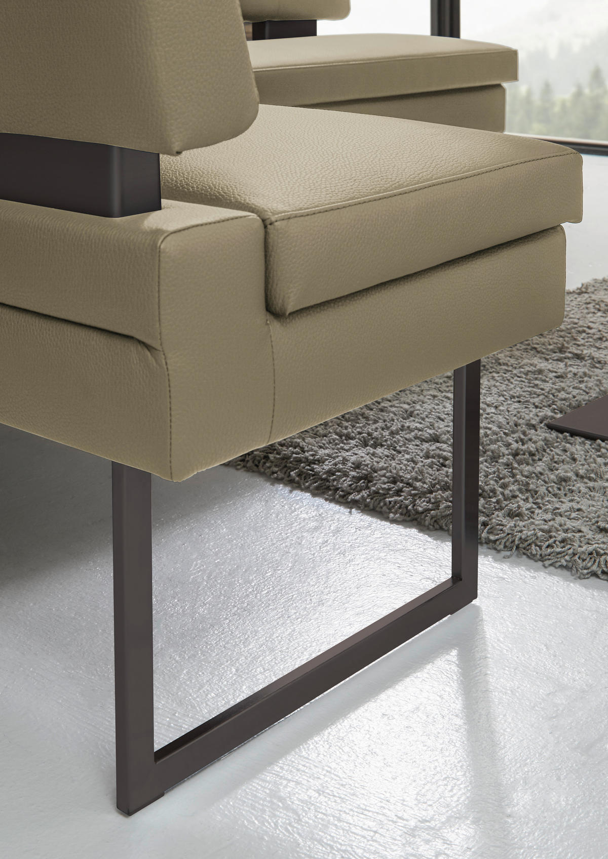 ECKBANK 158/200 cm Mikrofaser Grün   - Schwarz/Grün, Design, Textil/Metall (158/200cm) - Dieter Knoll