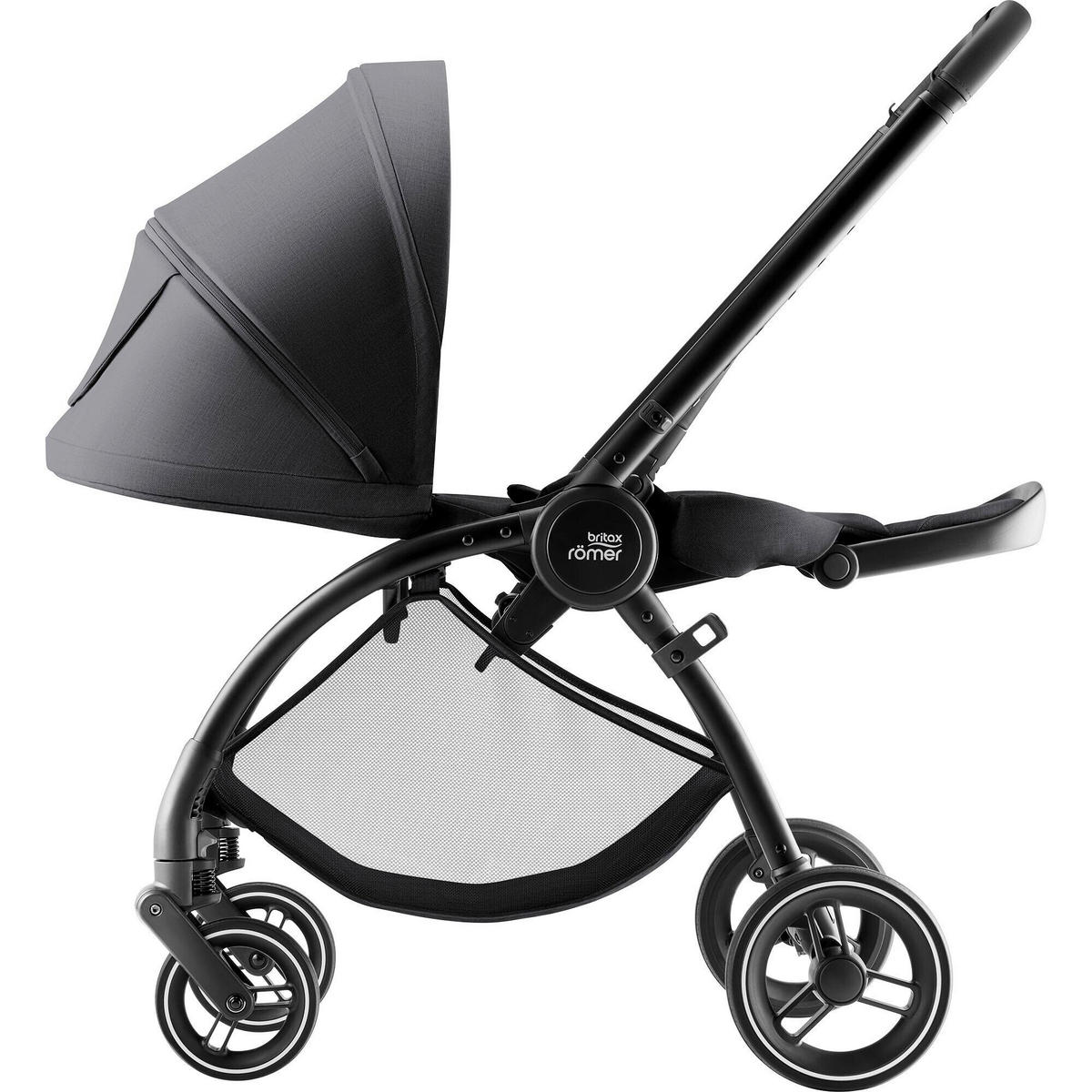KINDERWAGENSET  Rio Set  Carbon Black  - Schwarz/Grau, Basics, Textil/Metall (55/120/93cm) - Britax Römer
