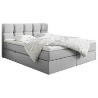 BOXBETT 180/220 cm  in Hellgrau  - Hellgrau/Schwarz, LIFESTYLE, Holz/Holzwerkstoff (180/220cm) - Livetastic