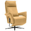 RELAXSESSEL in Leder Gelb  - Gelb/Schwarz, Design, Leder/Metall (83/116/87cm) - Valdera