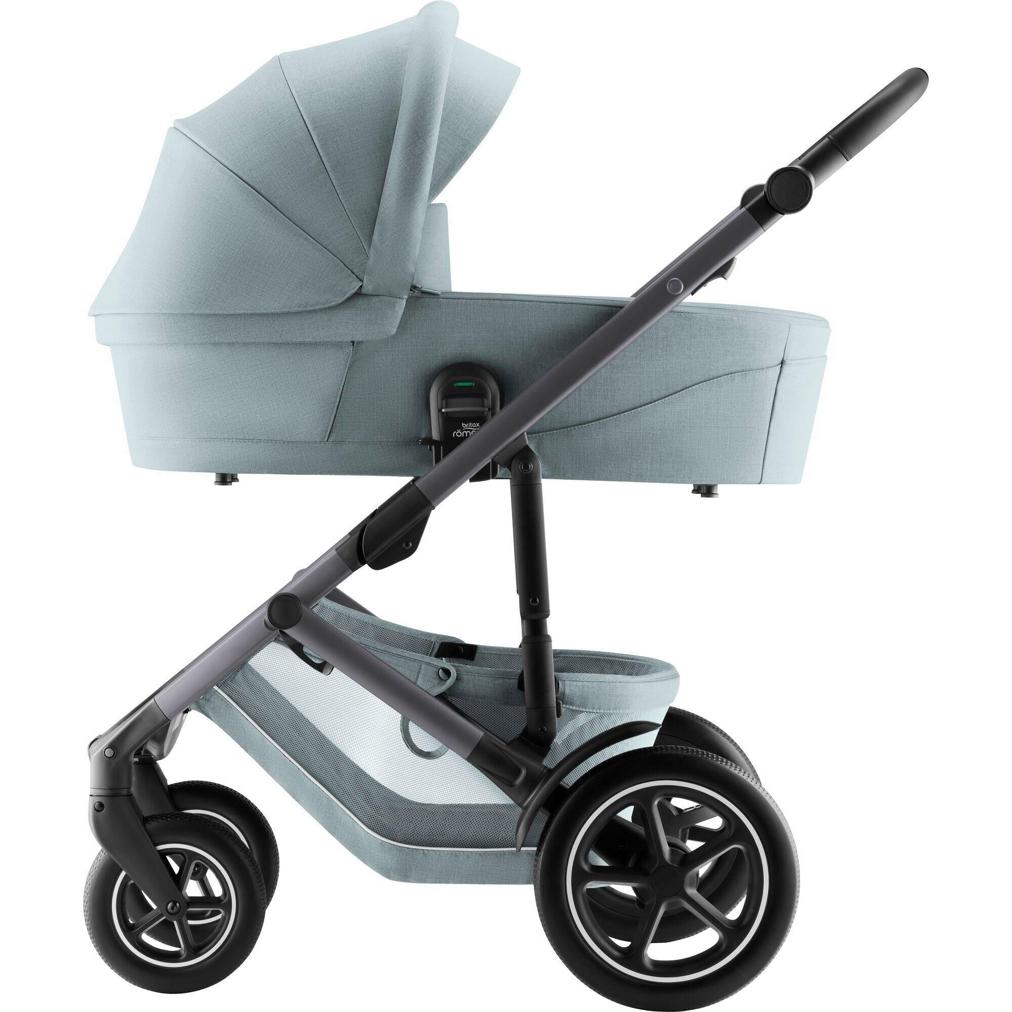 LIEGEWANNE Smile 5Z - Pastellblau, Basics, Textil/Metall (20/43/85.5cm) - Britax Römer