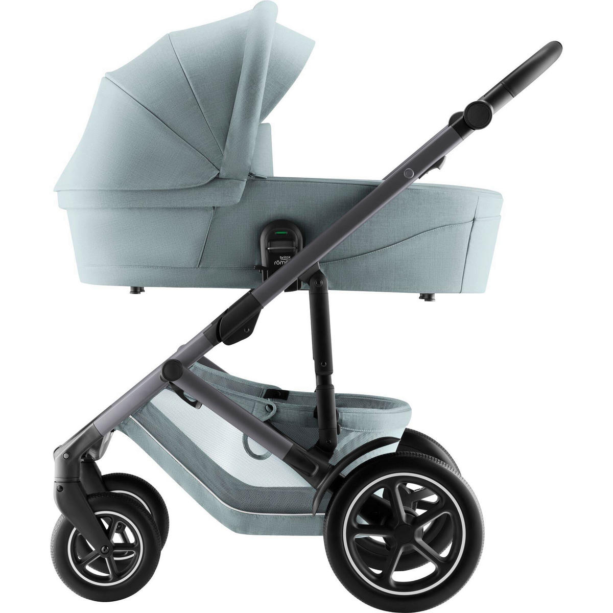 LIEGEWANNE Smile 5Z  - Pastellblau, Basics, Textil/Metall (20/43/85.5cm) - Britax Römer