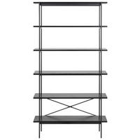 REGAL  94/172/27 cm Schwarz  - Schwarz, Modern, Holzwerkstoff/Metall (94/172/27cm)