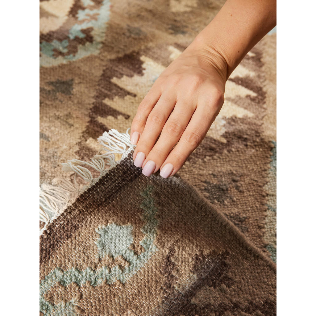 Thumbnail - Hanse Home Orientteppich Kamal, Beige, Hellblau, Textil, Raute, rechteckig, 120x170 cm, für Fußbodenheizung geeignet, be...