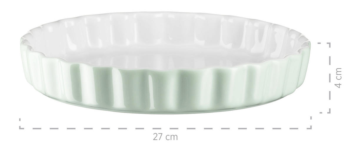TORTENFORM KITCHEN TIME  - Hellgrün, Basics, Keramik (27cm) - Mäser