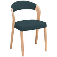 STUHL in Holz, Textil Petrol, Wildeiche  - Wildeiche/Petrol, Natur, Holz/Textil (55/79,5/55cm) - Voglauer