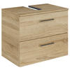 WASCHBECKENUNTERSCHRANK 60/49,8/38,3 cm  - Chromfarben/Eiche Bianco, KONVENTIONELL, Holzwerkstoff/Metall (60/49,8/38,3cm) - Sadena