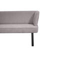 SITZBANK 185/91/66 cm Webstoff Schwarz, Dunkelgrau  - Dunkelgrau/Schwarz, Design, Textil/Metall (185/91/66cm) - Novel